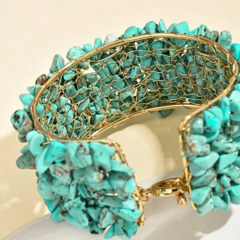 Women's Turquoise High Quality Boutique Series With Natural Stone